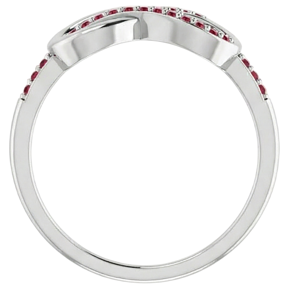 Wedding Infinity Band Round Rubies 0.50 Carats