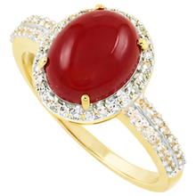 Wedding Ring 10.25 Ct Oval Coral And Round Natural Earth Mined Diamonds Gold Yellow 14K
