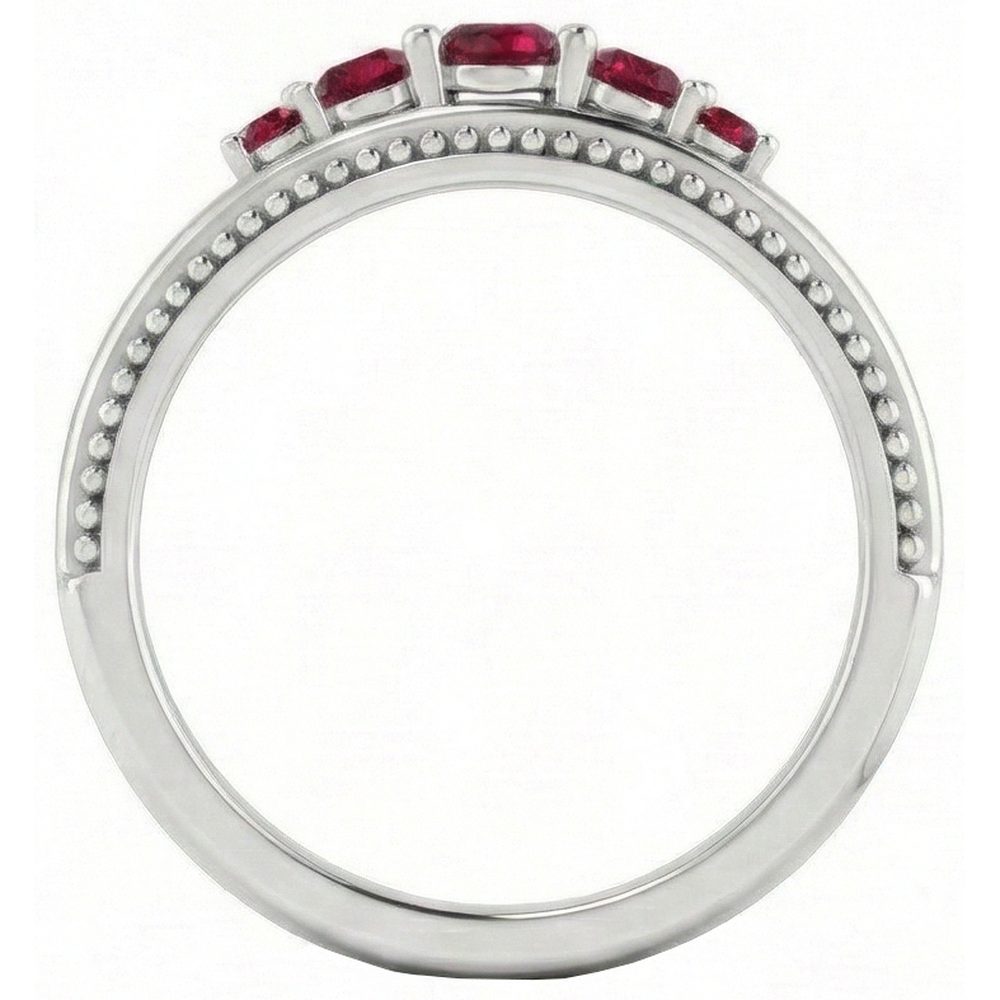 Wedding Ring Burma Ruby 1.10 Carats Antique Style Jewellery New