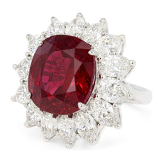 Wedding Ring Garnet With Natural Earth Mined Diamonds 13 Ct White Gold 14K