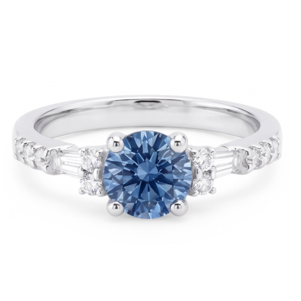 White Gold 1 Carat Blue White Natural Earth Mined DIAMOND ( NOT LAB GROWN )s Engagement Ring
