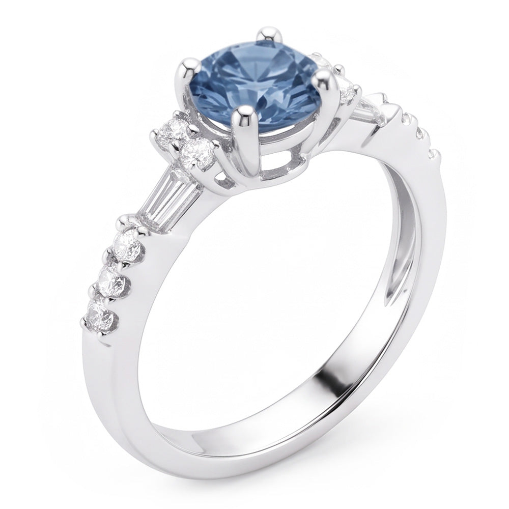 White Gold 1 Carat Blue White Natural Earth Mined DIAMOND ( NOT LAB GROWN )s Engagement Ring