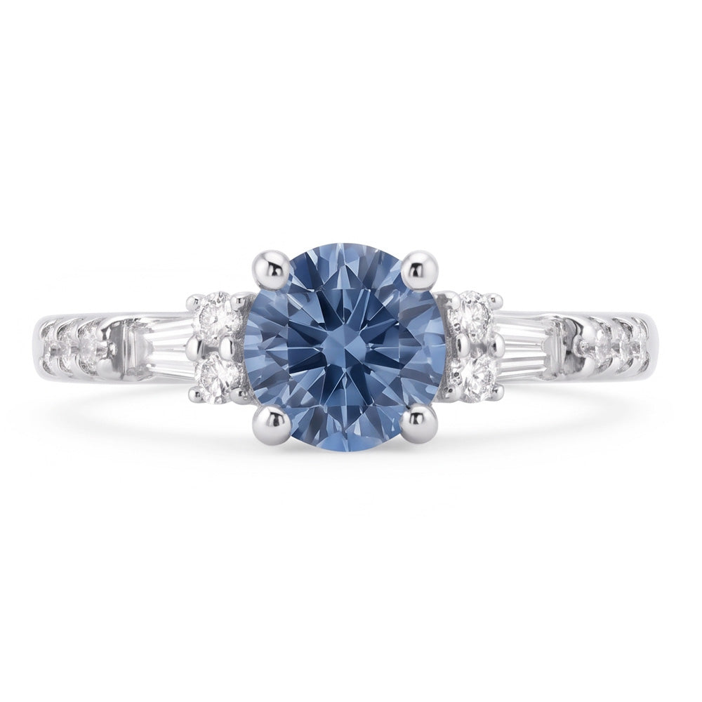 White Gold 1 Carat Blue White Natural Earth Mined DIAMOND ( NOT LAB GROWN )s Engagement Ring