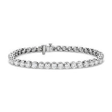 White Gold 12 Carats Real Diamond Tennis Bracelet Fine Jewelry 14K