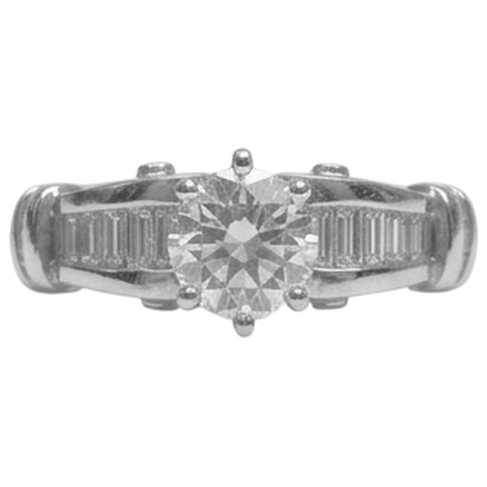 White Gold 14K 1.30 Carats Natural Earth Mined DIAMOND ( NOT LAB GROWN ) Engagement Ring