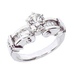White Gold 14K 1.30 Carats Natural Diamond Engagement Ring