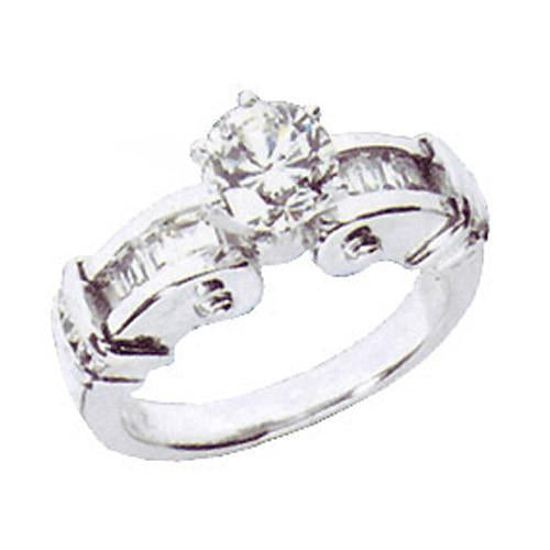 1.30 Carats Natural Diamond Engagement Ring White Gold 14K