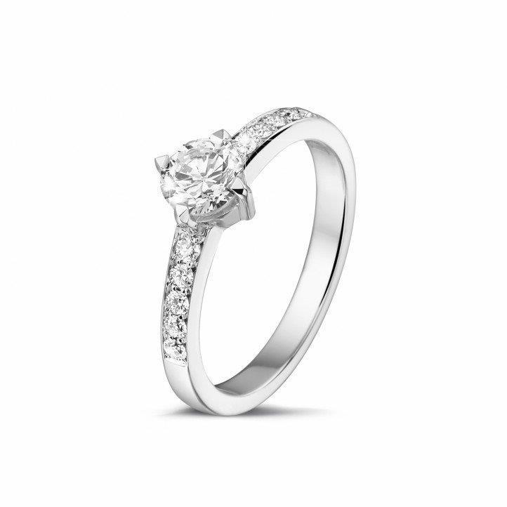 White Gold 14K 1.75 Carats Round Cut Real Diamonds Engagement Ring New