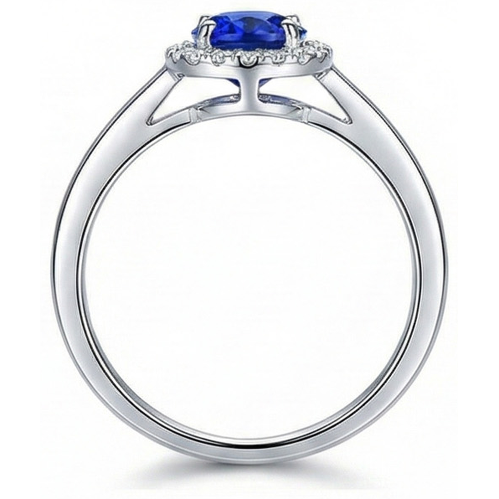 White Gold 14K 2.30 Ct Ceylon Sapphire Natural Earth Mined DIAMOND ( NOT LAB GROWN )s Ring New