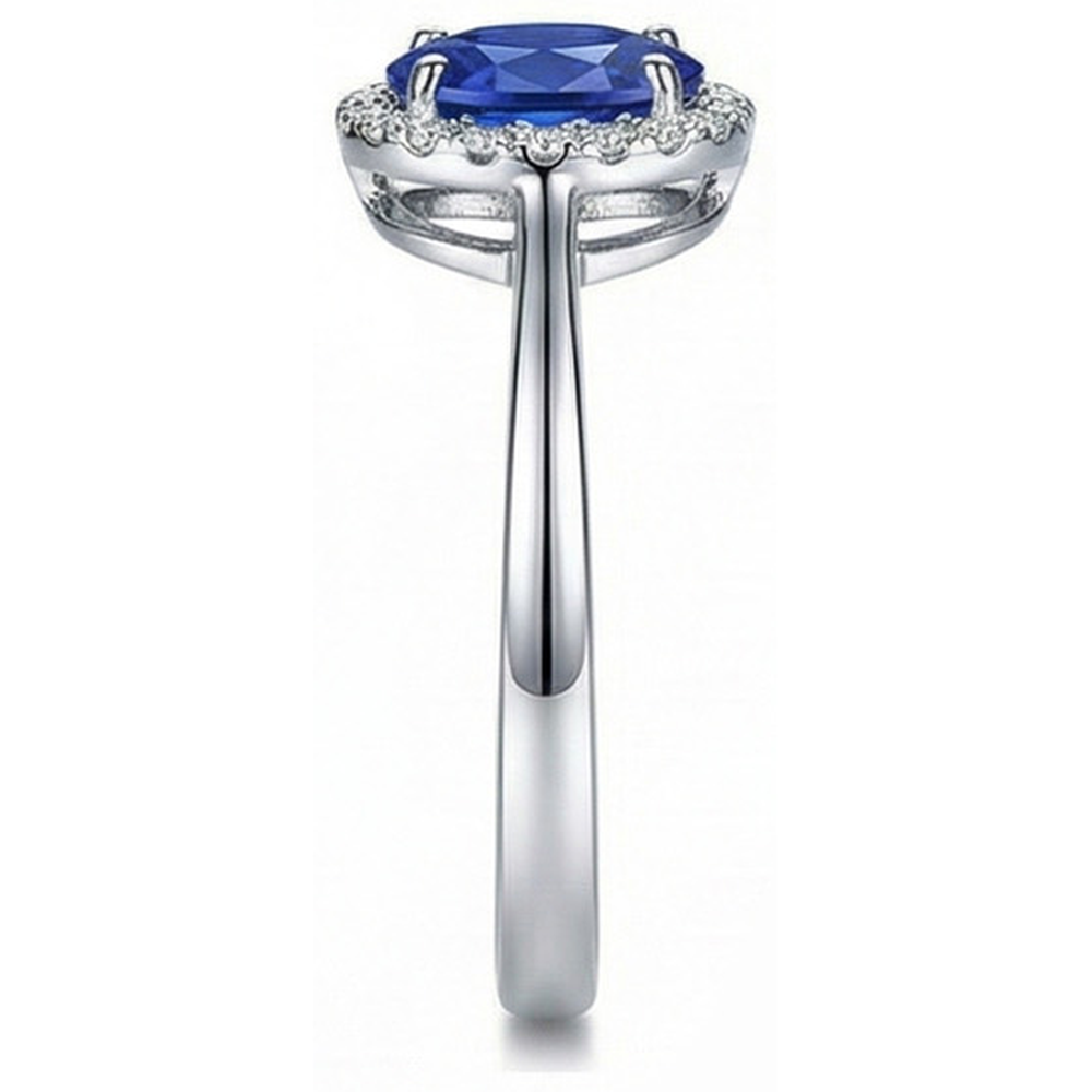 White Gold 14K 2.30 Ct Ceylon Sapphire Natural Earth Mined DIAMOND ( NOT LAB GROWN )s Ring New