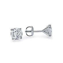 White Gold 14K 2.50 Carats Genuine Diamonds Women Studs Earrings New
