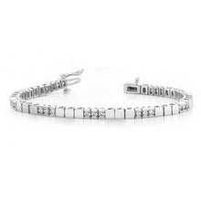White Gold 14K 2.70 Carats Round Real Diamonds Tennis Bracelet Jewelry