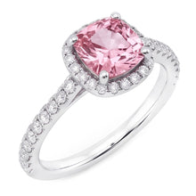 White Gold 14K 3.01 Carats Cushion Pink Gemstone Wedding Ring Jewellery