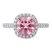 White Gold 14K 3.01 Carats Cushion Pink Gemstone Wedding Ring Jewellery