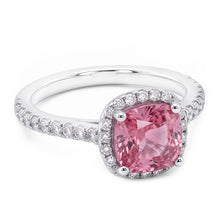 White Gold 14K 3.01 Carats Cushion Pink Gemstone Wedding Ring Jewellery