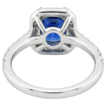 White Gold 14K 3.40 Ct Ceylon Blue Sapphire And Natural Earth Mined DIAMOND ( NOT LAB GROWN )s Ring