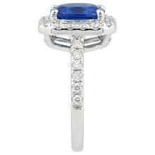 White Gold 14K 3.40 Ct Ceylon Blue Sapphire And Natural Earth Mined DIAMOND ( NOT LAB GROWN )s Ring
