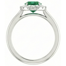 White Gold 14K 3.70 Ct Green Emerald With White Natural Earth Mined DIAMOND ( NOT LAB GROWN )s Ring New