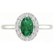 White Gold 14K 3.70 Ct Green Emerald With White Natural Earth Mined DIAMOND ( NOT LAB GROWN )s Ring New