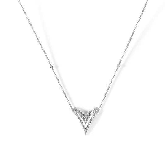 White Gold 14K 3 Ct Sparkling Brilliant Cut Real Diamonds Necklace New