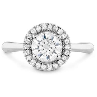 White Gold 14K 3.60 Carats Round Natural Diamond Halo Ring