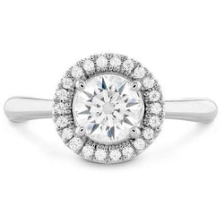 White Gold 14K 3.60 Carats Round Natural Earth Mined Diamond Halo Ring