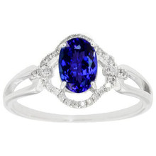 White Gold 14K 6.70 Carats Tanzanite With Natural Earth Mined DIAMOND ( NOT LAB GROWN )s Ring