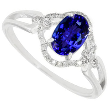 White Gold 14K 6.70 Carats Tanzanite With Natural Earth Mined DIAMOND ( NOT LAB GROWN )s Ring