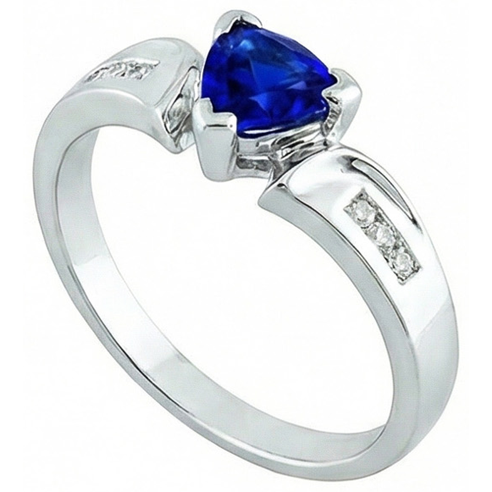 natural round sapphire 1.20ct ring close up detail