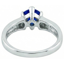 natural round sapphire 1.20ct ring profile view