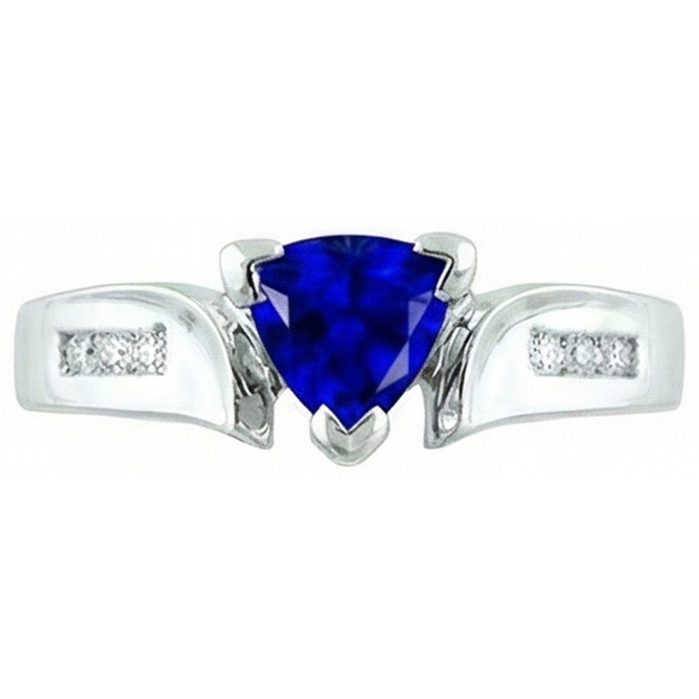 natural round sapphire 1.20ct ring side angle