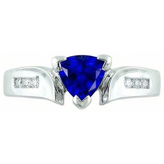 natural round sapphire 1.20ct ring side angle