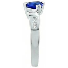 natural round sapphire 1.20ct ring top view
