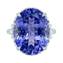 White Gold 14K Cushion Ceylon Sapphire Natural Earth Mined Diamond 6 Carats Ring