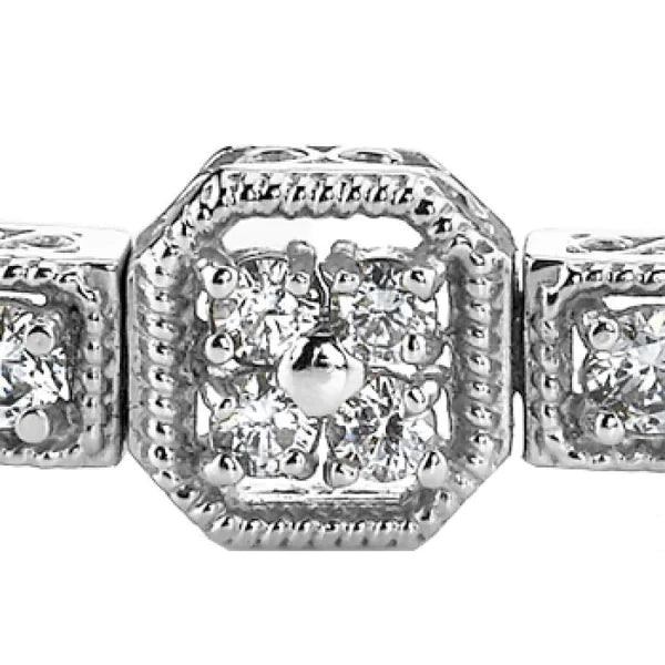 White Gold 14K Jewelry Tennis Bracelet Round Real Diamonds 4 Carats