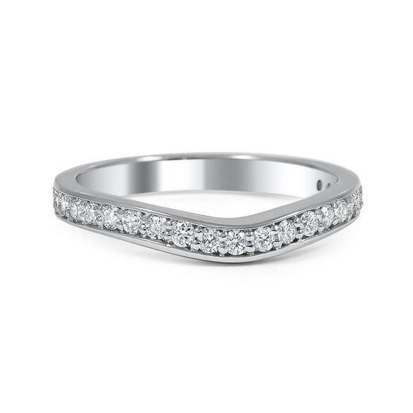 White Gold 14K Natural Prong Set 0.70 Carats Diamonds Wedding Band