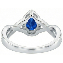 natural round sapphire 4.90ct ring profile view