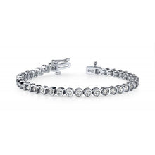 White Gold 14K Prong Genuine Diamonds Basic Tennis Bracelet 5.70 Carats