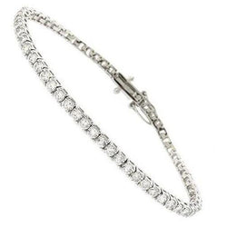 White Gold 14K Real Diamond Tennis Bracelet Sparkling Jewelry 4.80 Ct