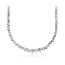 White Gold 14K Round Cut Sparkling 20.00 Ct Real Diamond Women Necklace