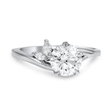 White Gold 14K Round & Marquise Cut 2.80 Ct Real Diamonds 3 Stone Ring New