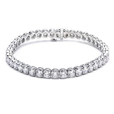White Gold 14K Round Real Diamond Tennis Bracelet 10.10 Ct Jewelry
