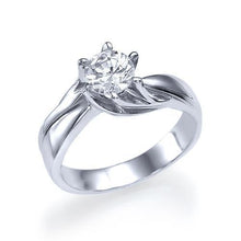 White Gold 14K Solitaire Sparkling 1.50 Carats Real Diamond Ring