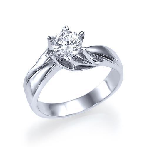 natural round diamond 1.50ct ring front view