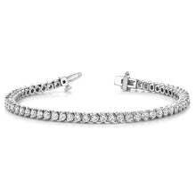 White Gold 14K Sparkling 6.20 Carats Round Cut Real Diamonds Bracelet New