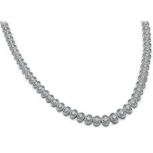 White Gold 14K Women Tennis Necklace Real Diamonds 12 Carats