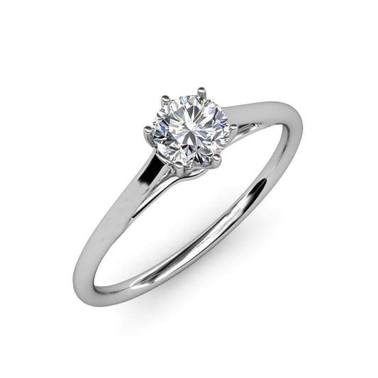 White Gold 1.75 Carats Solitaire Natural Diamond Anniversary Ring