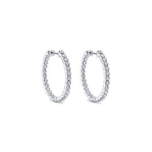 White Gold 2.70 Ct Gorgeous Round Cut Genuine Diamonds Ladies Hoop Earring