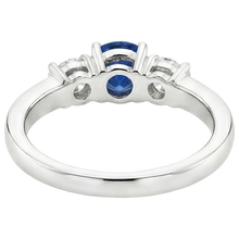 White Gold 3.40 Ct Round Sri Lanka Sapphire Natural Earth Mined DIAMOND ( NOT LAB GROWN ) Engagement Ring