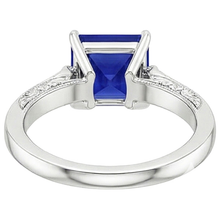 natural round sapphire 5.25ct ring side angle